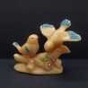 Figurine couple d'oiseau sur socle