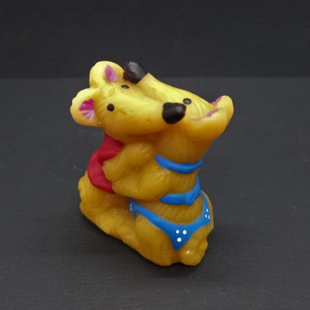 Figurine souris amoureuses en cire d'abeille