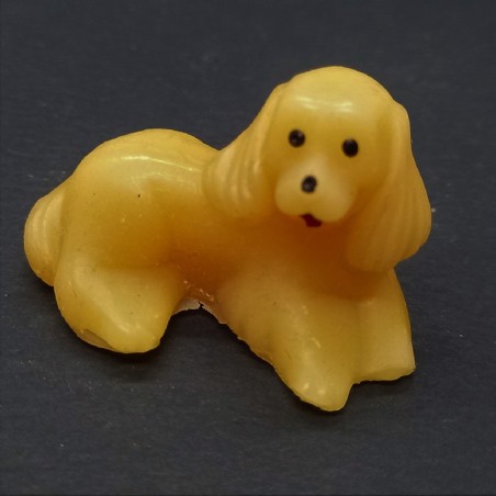 Figurine chien cocker en cire d'abeille