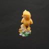 Figurine hibou sur un rocher en cire d'abeille