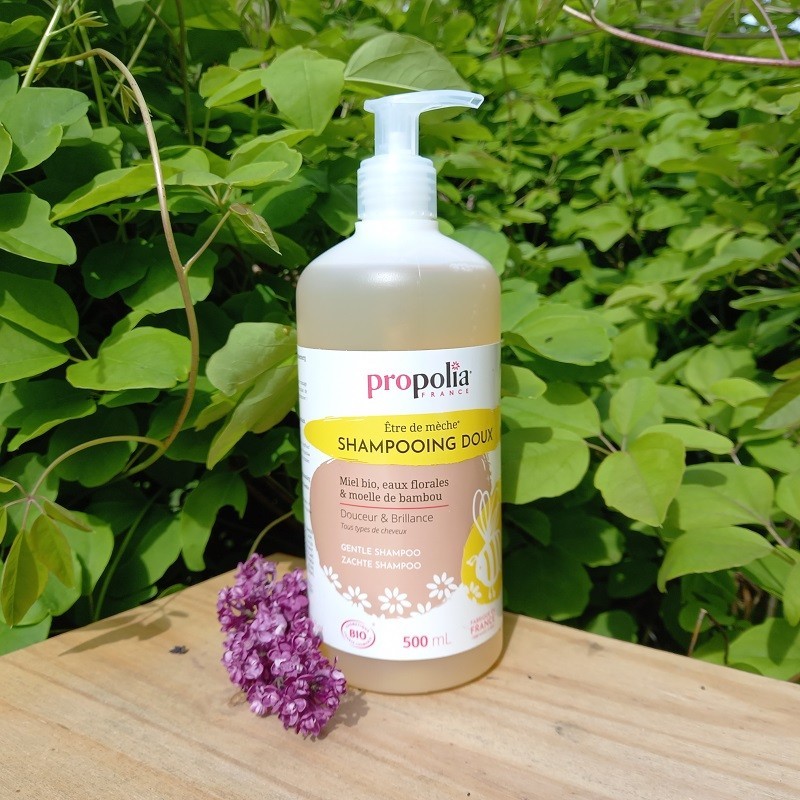 Shampooing doux certifié bio au miel et eaux florales Propolia