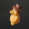 Figurine ours chapeau en cire d'abeille