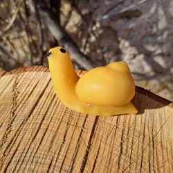 Figurine escargot en cire d'abeille