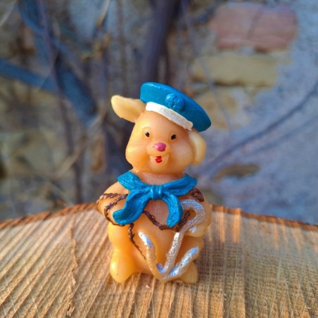 Figurine cochon marin en cire d'abeille