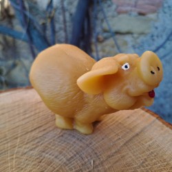 Figurine cochon en cire d'abeille