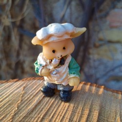 Figurine cochon cuisinier en cire d'abeille